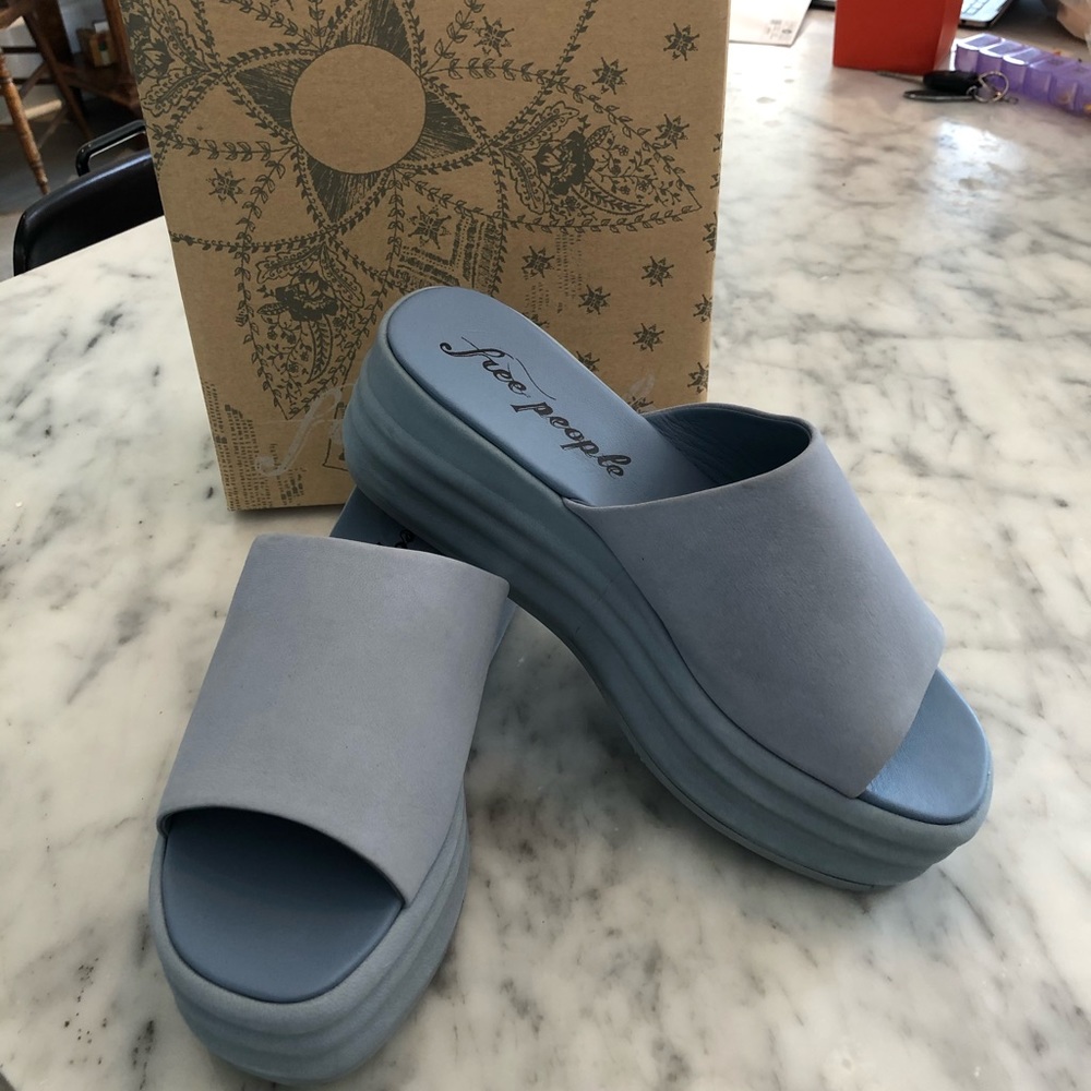 Free People Harbor Flatform in Indigo